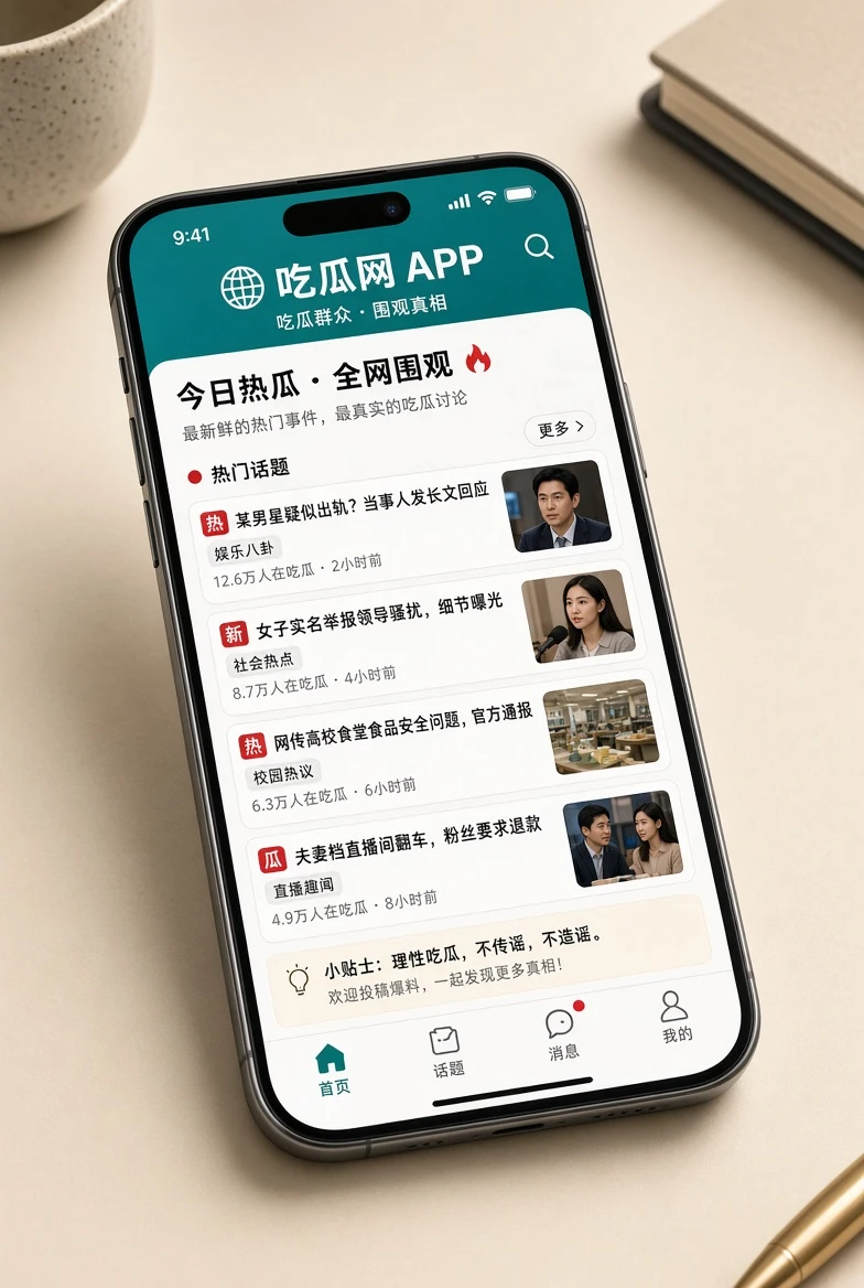 吃瓜网APP移动端内容服务图